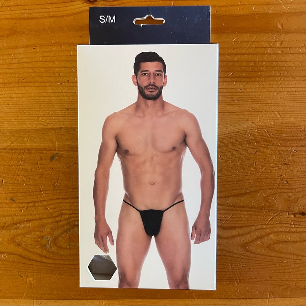 Men's Black Thong Underwear